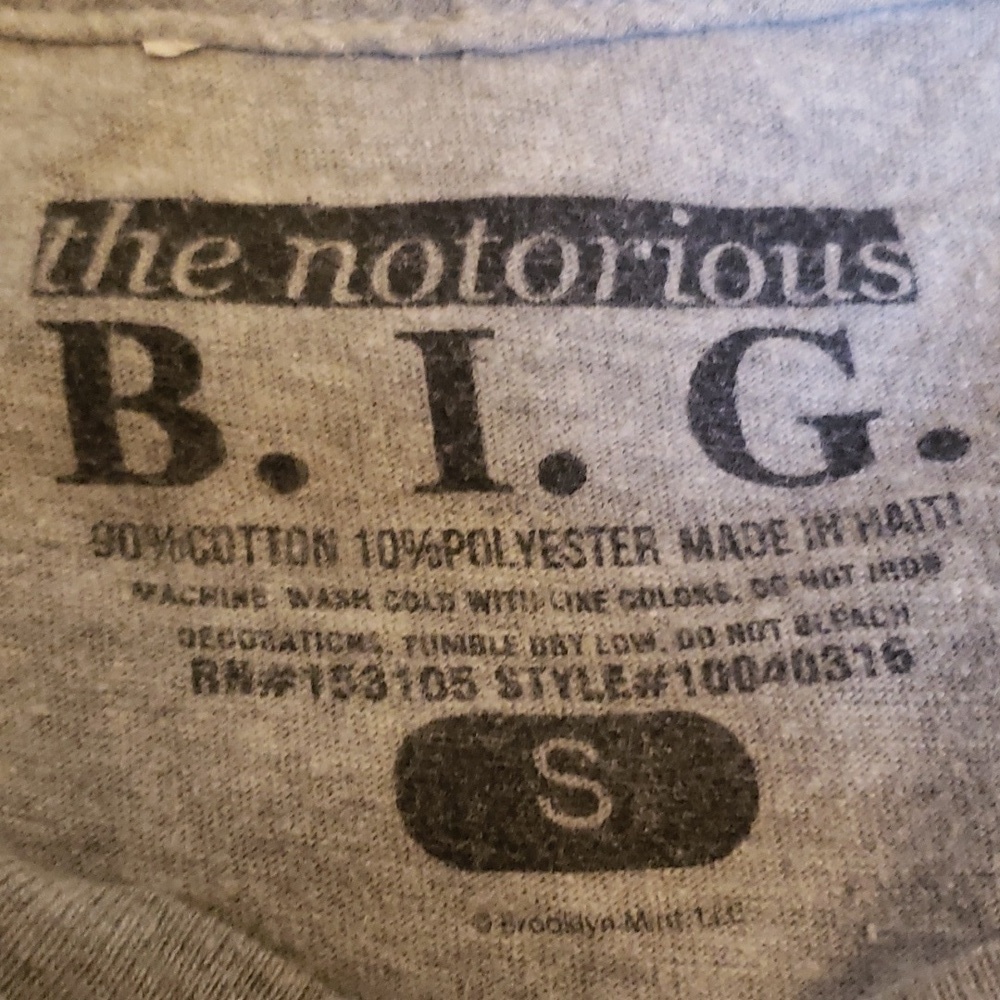 NOTORIOUS BIG RAP TEE - Picture 3 of 3